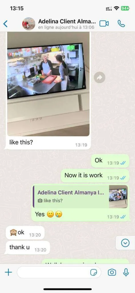 Verified customer WhatsApp testimonial for WorthyStream IPTV